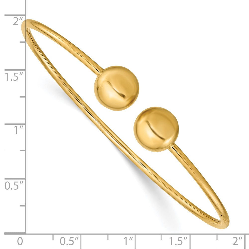 14K Gelbgold Poliert Flexibel Armreif