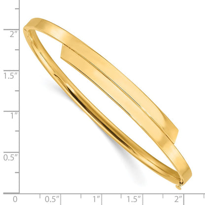 14K Gelb Goldy 2/16 Poliert Overlap Klappbar Armreif