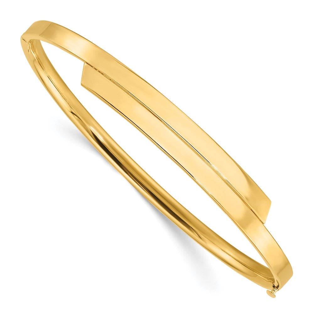 14K Gelb Goldy 2/16 Poliert Overlap Klappbar Armreif