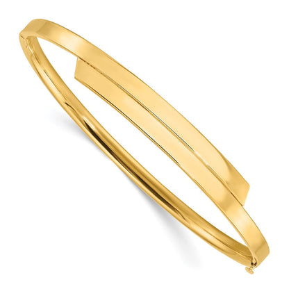 14K Gelb Goldy 2/16 Poliert Overlap Klappbar Armreif