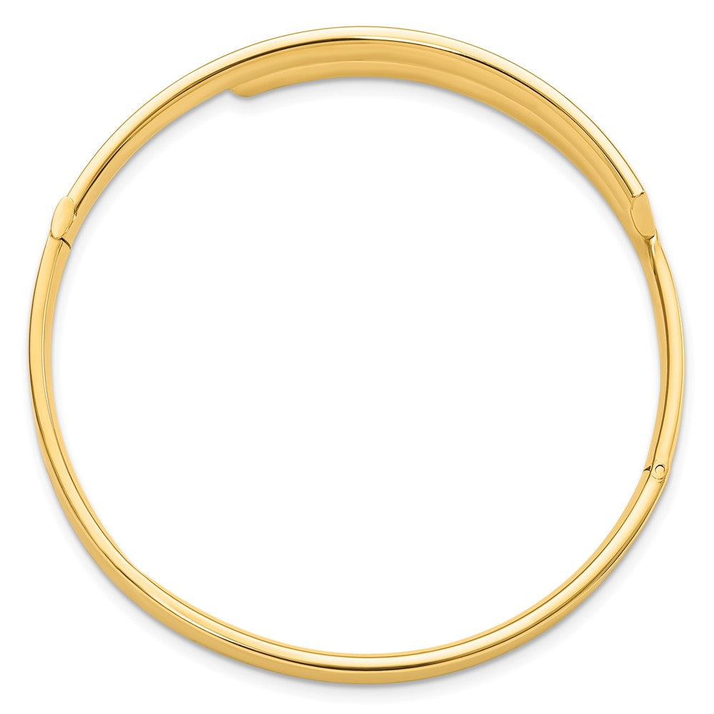 14K Gelb Goldy 3/16 Poliert Overlap Klappbar Armreif