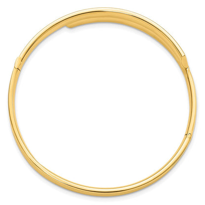 14K Gelb Goldy 3/16 Poliert Overlap Klappbar Armreif