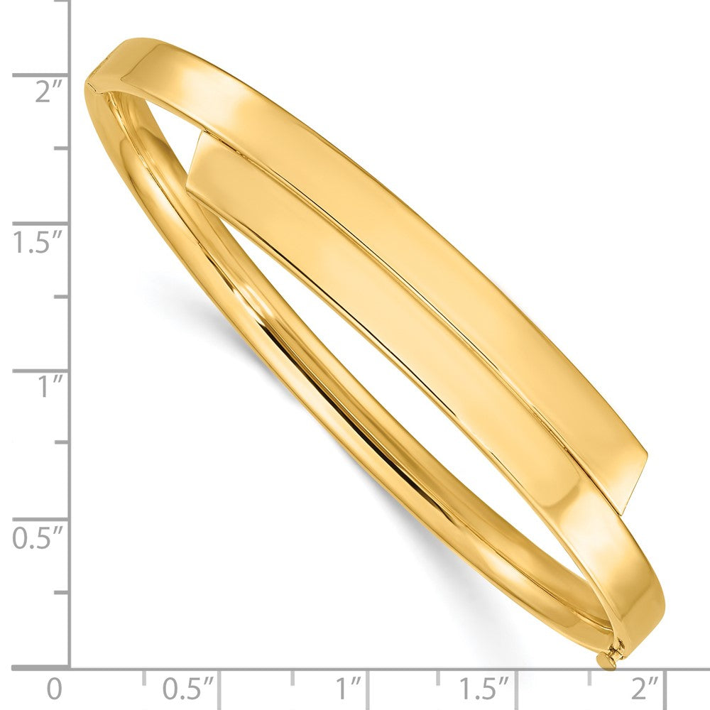 14K Gelb Goldy 3/16 Poliert Overlap Klappbar Armreif