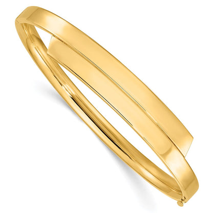 14K Gelb Goldy 3/16 Poliert Overlap Klappbar Armreif