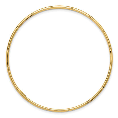 14K Gelbgold 2.00mm Diamantiert Poliert Schieber auf Armreif