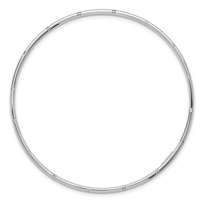 14K Weißgold 2.00mm Diamantiert Poliert Schieber auf Armreif