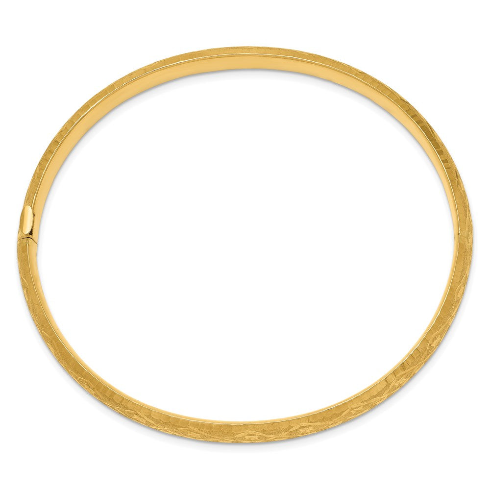 7 Zoll 14K 4/16 Diamantiert Fantasie Klappbar Armreif Armband