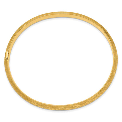 7 Zoll 14K 4/16 Diamantiert Fantasie Klappbar Armreif Armband
