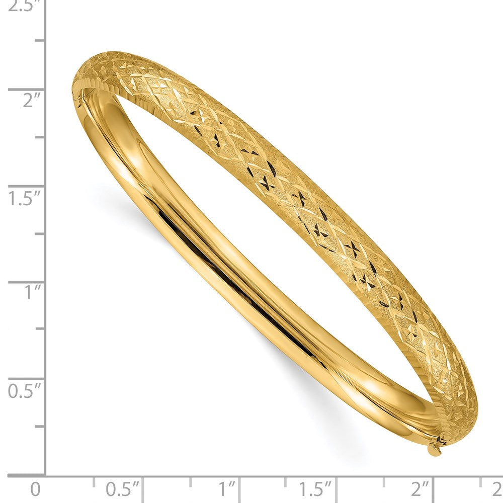7 Zoll 14K 4/16 Diamantiert Fantasie Klappbar Armreif Armband