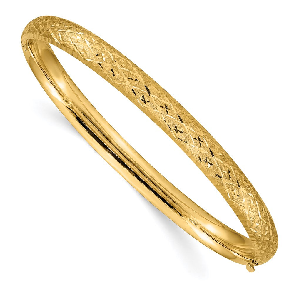 7 Zoll 14K 4/16 Diamantiert Fantasie Klappbar Armreif Armband