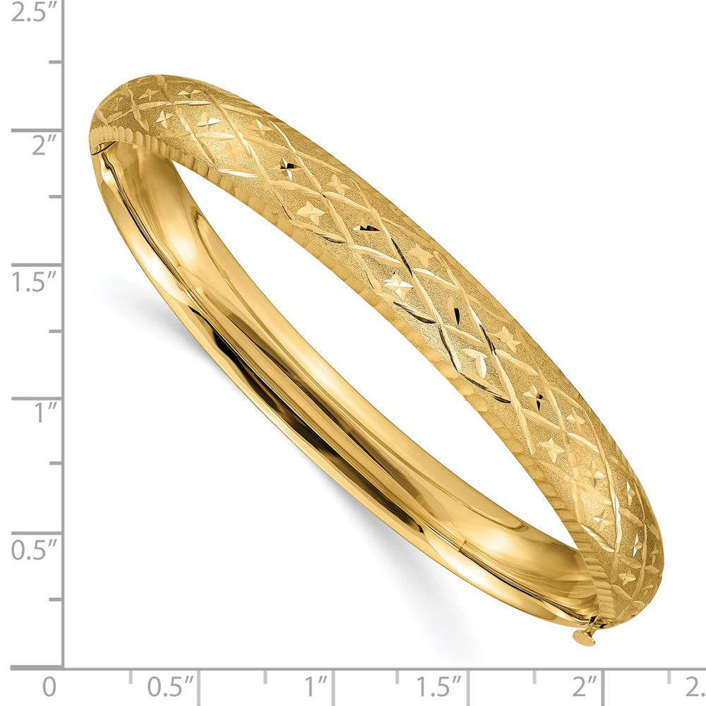 7 Zoll 14K 5/16 Diamantiert Fantasie Klappbar Armreif Armband