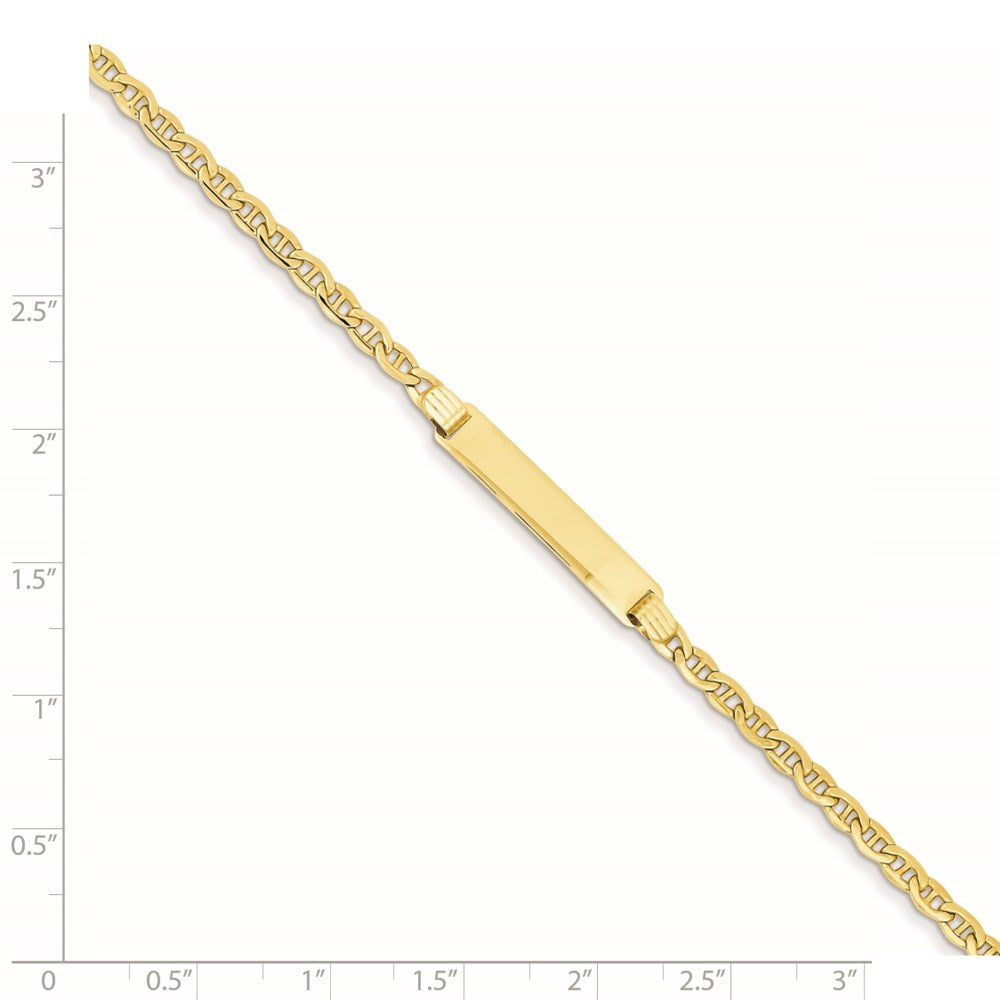 14K Halbmassiv Anker Glieder Id Armband