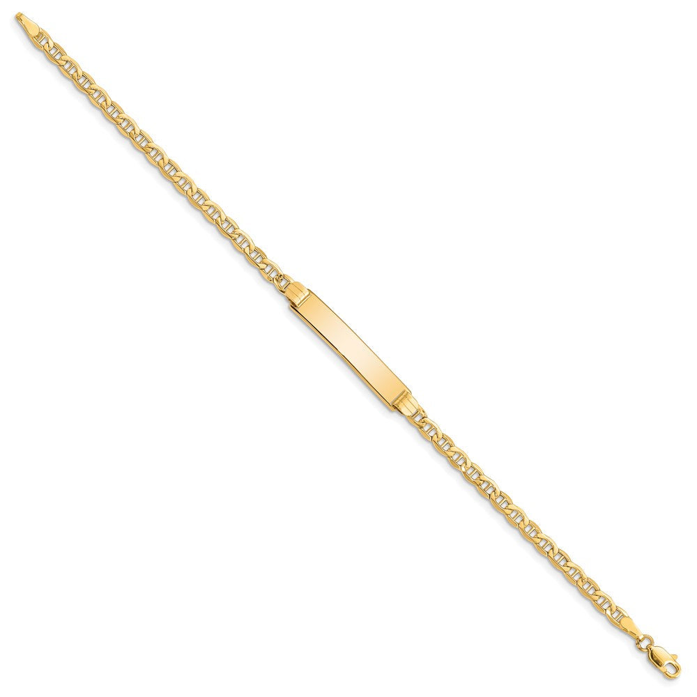 14K Halbmassiv Anker Glieder Id Armband