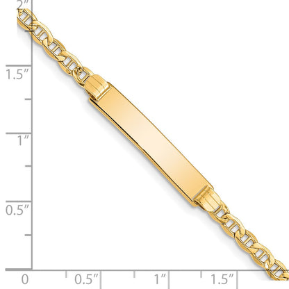14K Halbmassiv Anker Glieder Id Armband
