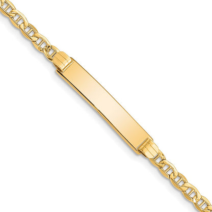 14K Halbmassiv Anker Glieder Id Armband