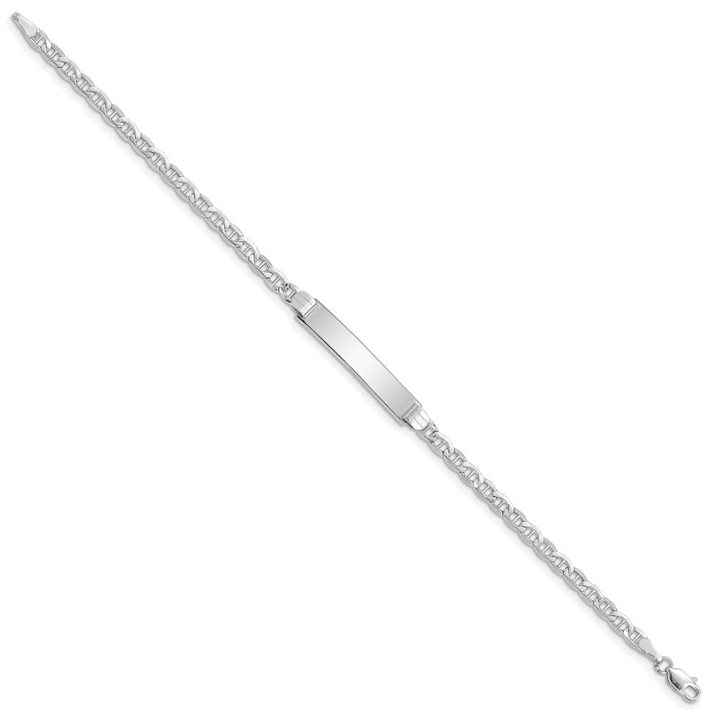14K Wg Halbmassiv Anker Glieder Id Armband