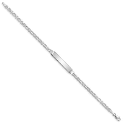 14K Wg Halbmassiv Anker Glieder Id Armband