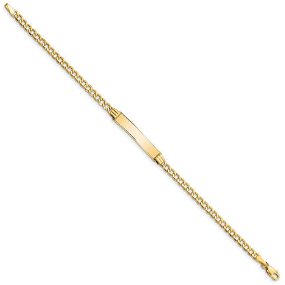 14K Halbmassiv Poliert Kubanisch Id Armband