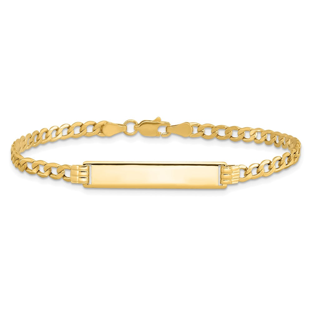 14K Halbmassiv Poliert Kubanisch Id Armband
