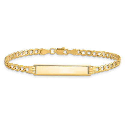 14K Halbmassiv Poliert Kubanisch Id Armband