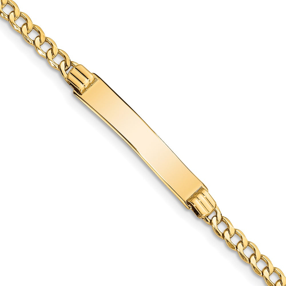 14K Halbmassiv Poliert Kubanisch Id Armband