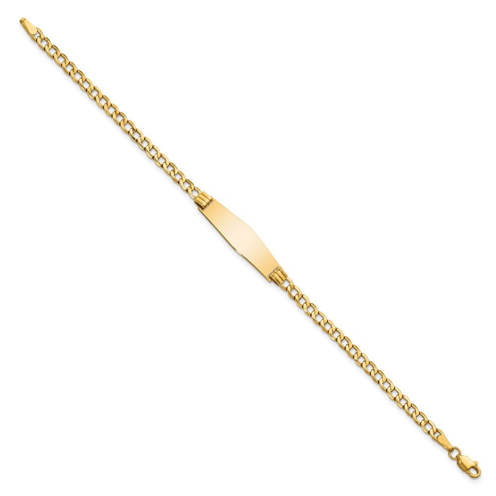 14K Halbmassiv Weich Diamant Form Kubanisch Glieder Id Armband