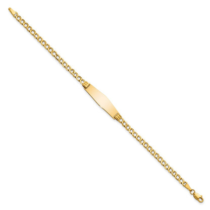 14K Halbmassiv Weich Diamant Form Kubanisch Glieder Id Armband
