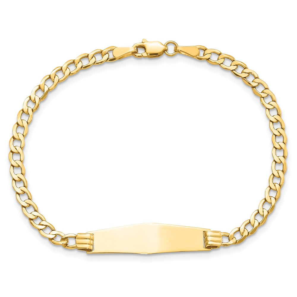 14K Halbmassiv Weich Diamant Form Kubanisch Glieder Id Armband