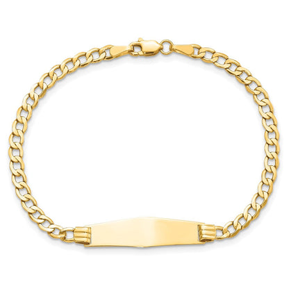 14K Halbmassiv Weich Diamant Form Kubanisch Glieder Id Armband