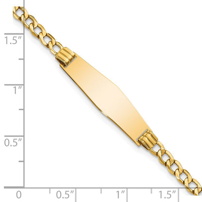 14K Halbmassiv Weich Diamant Form Kubanisch Glieder Id Armband