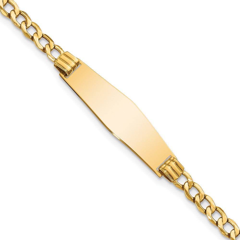 14K Halbmassiv Weich Diamant Form Kubanisch Glieder Id Armband
