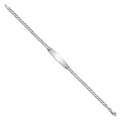 14K Wg Halbmassiv Weich Diamant Form Kubanisch Glieder Id Armband