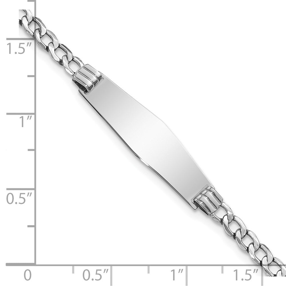 14K Wg Halbmassiv Weich Diamant Form Kubanisch Glieder Id Armband