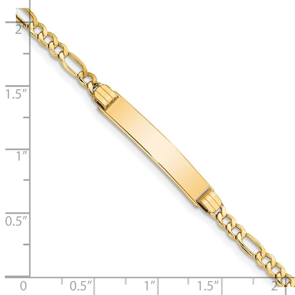 14K Halbmassiv Poliert Figaro Glieder Id Armband