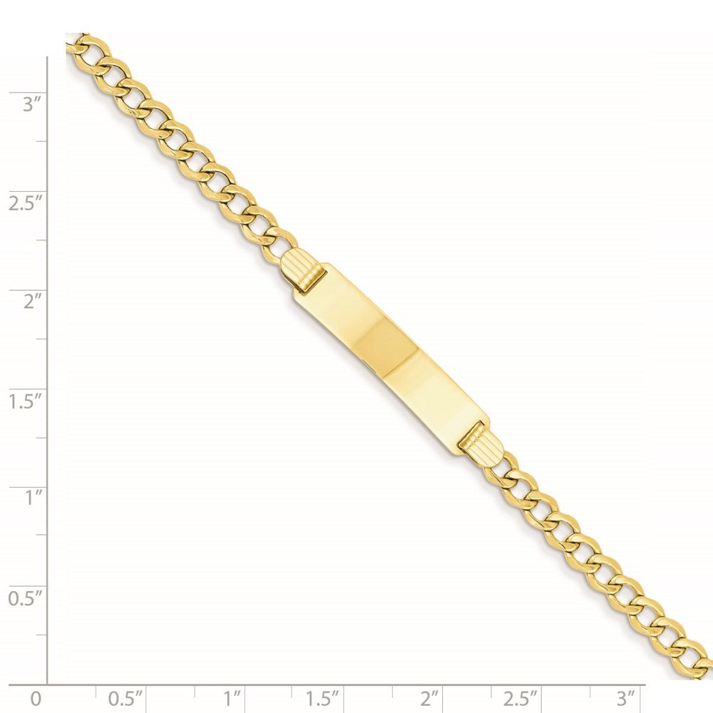 14K Halbmassiv Panzer Glieder 6.75mm Id Armband