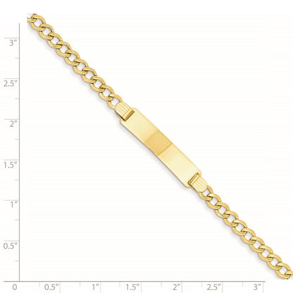 14K Halbmassiv Panzer Glieder 6.75mm Id Armband