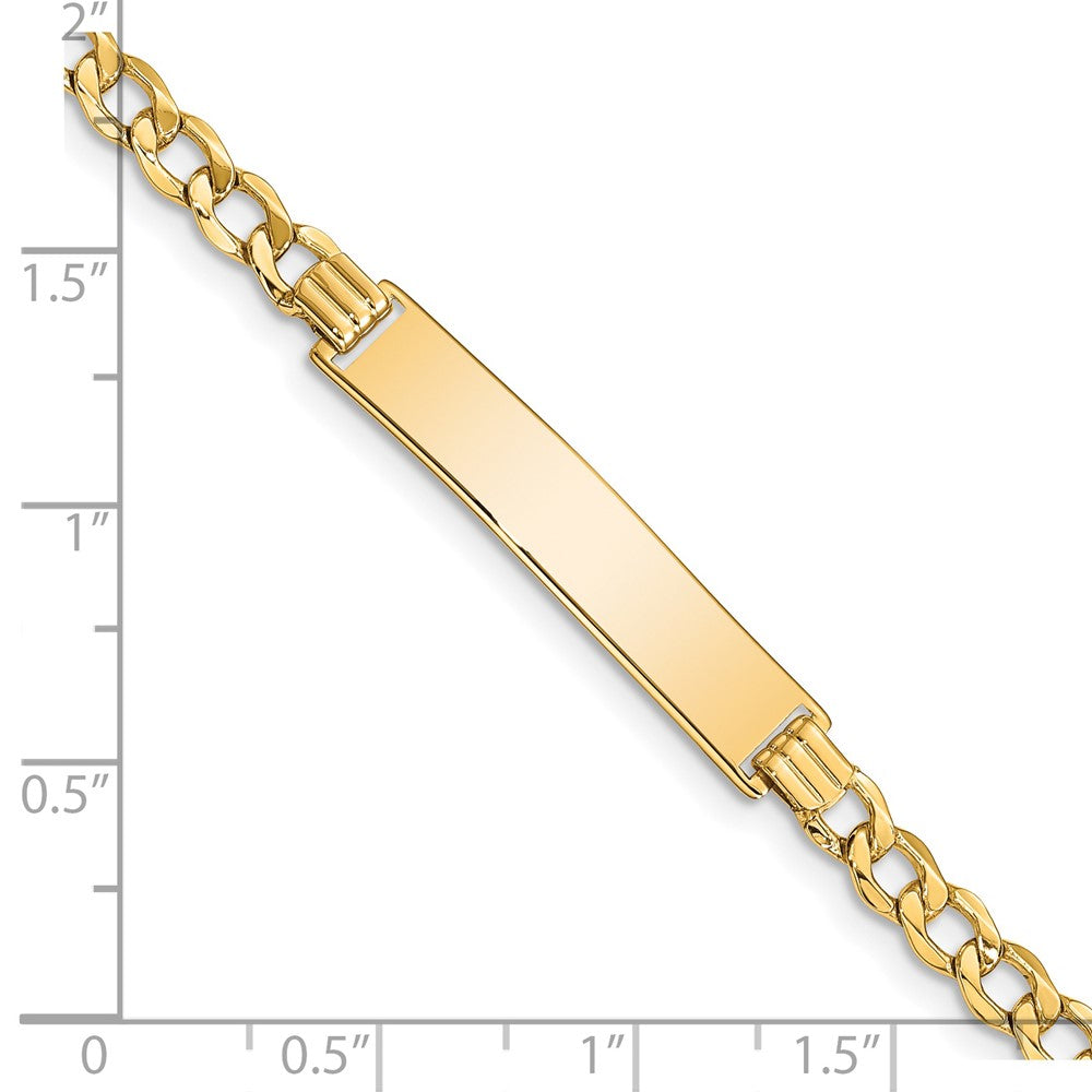 14K Halbmassiv Panzer Glieder 6.75mm Id Armband