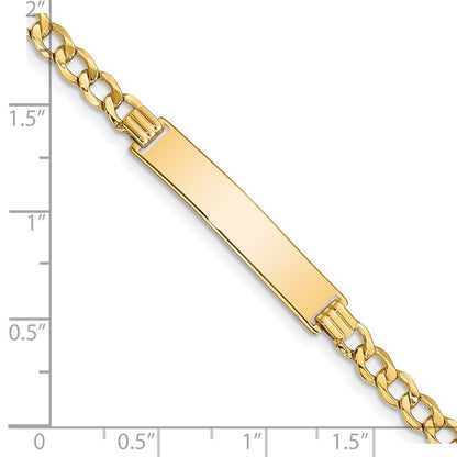 14K Halbmassiv Panzer Glieder 6.75mm Id Armband