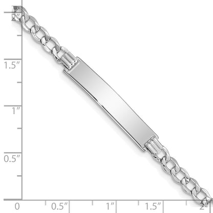 14K Wg Poliert Halbmassiv Kubanisch Id Armband