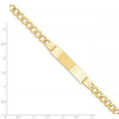 14K Halbmassiv Panzer Glieder 5.9mm Id Armband