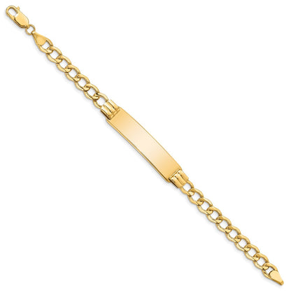 14K Halbmassiv Panzer Glieder 5.9mm Id Armband