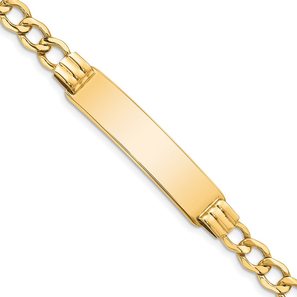 14K Halbmassiv Panzer Glieder 5.9mm Id Armband