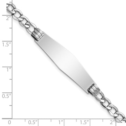 14K Wg Poliert Halbmassiv Weich Diamant Form Kubanisch Id Armband