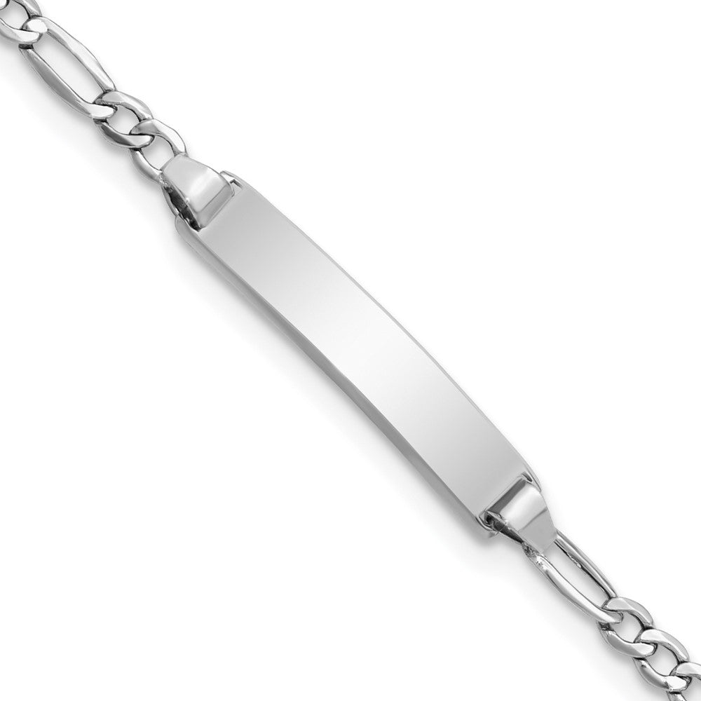5.5 Zoll 14K Wg Halbmassiv Poliert Figaro Id Armband