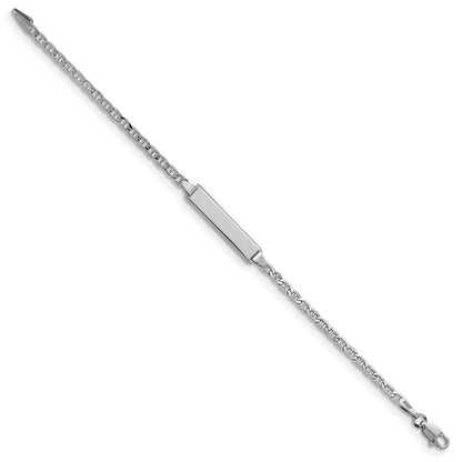 5.5 Zoll 14K Wg Halbmassiv Anker Glieder Id Armband