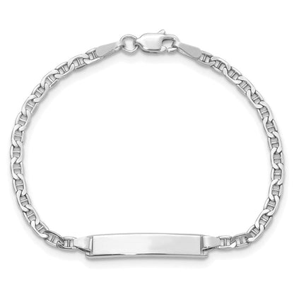 5.5 Zoll 14K Wg Halbmassiv Anker Glieder Id Armband
