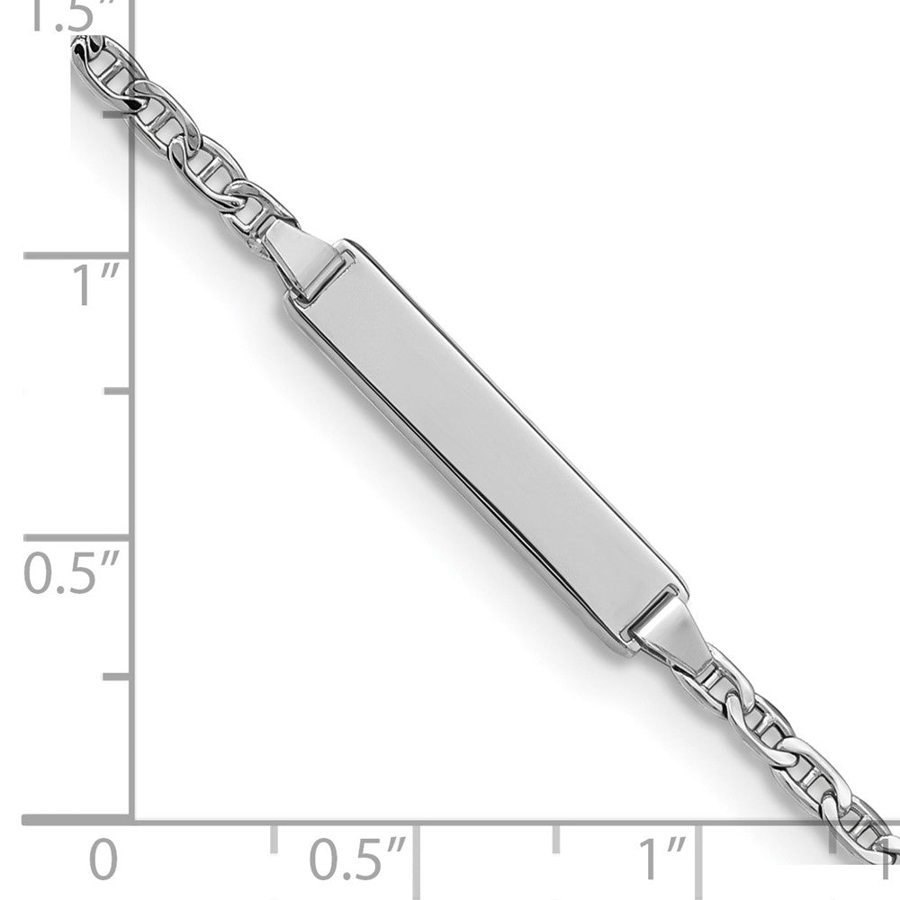 5.5 Zoll 14K Wg Halbmassiv Anker Glieder Id Armband
