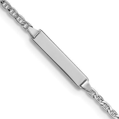 5.5 Zoll 14K Wg Halbmassiv Anker Glieder Id Armband