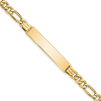 14K Halbmassiv Figaro Glieder Id Armband