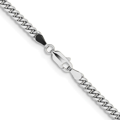 14K Weißgold Wg 3.5mm Massiv Miami Kubanisch Halskette